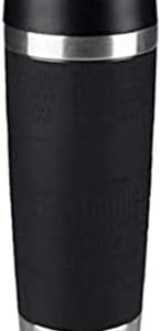 Emsa 515615 Travel Mug Classic Grande | 500ml | Thermobecher | Isolierbecher | hält 6h heiß, 12h kalt | auslaufsicher | Easy Quick-Press-Verschluss | 360°-Trinköffnung | Schwarz | 1 Stück