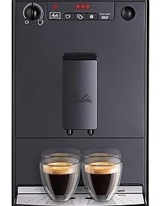 Melitta Caffeo Solo - Kaffeevollautomat mit verstellbarem Auslauf, Kaffeemaschine mit abnehmbarem Wassertank, für z. B. Espresso oder Café Crème, pure black