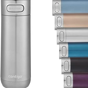 Contigo Luxe Autoseal Thermobecher, Edelstahl-Reisebecher, Isolierflasche, auslaufsicher, Kaffebecher to Go, spülmaschinenfest, Isolierbecher mit Easy-Clean-Deckel BPA-frei, 360 ml