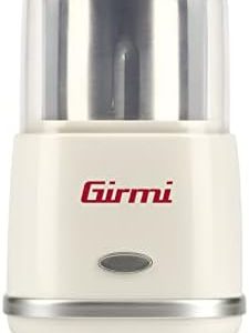 Girmi MC02 Kaffeemühle, 180 Watt, Behälter und Klingen aus Edelstahl, 70 g, Creme