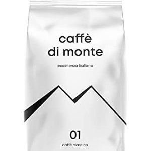 CAFFÈ DI MONTE® Classico (1kg) Ganze Kaffeebohnen - Ideal Für Kaffee aus Siebträger & Vollautomaten oder als Filterkaffee - Mittlere Röstung nach Italienischer Art - Schokoladig, Nussig - Säurearm