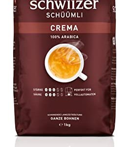 Schwiizer Schüümli medium_roast, Crema Ganze Kaffeebohnen 1kg - Intensität 3/5 - UTZ-zertifiziert