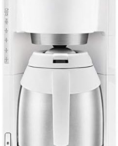 Rowenta CT3811 Filter- Kaffeemaschine Adagio Milano | Mit Edelstahl-Thermokanne | 10-15 Tassen | Automatische Abschaltung | Weiß/ Edelstahl