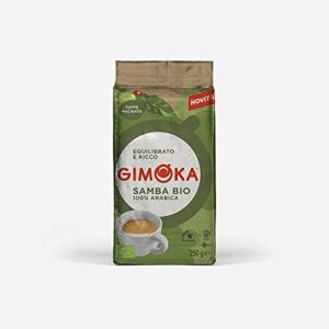 Gimoka gemahlener Bio - Samba - Kaffee – 100% Arabica – (Packung mit 250 Gramm) – geeignet für Moka – Intensität 6