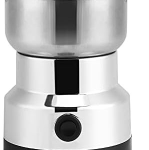 220V-240V-elektrischer Kaffeemühle Kaffeemaschine Edelstahl Gewürzmühle Coffee Grinder aromaschonendes Scheibenmahlwerk für Getreide Nüsse Paprika Gewürze Bohnen