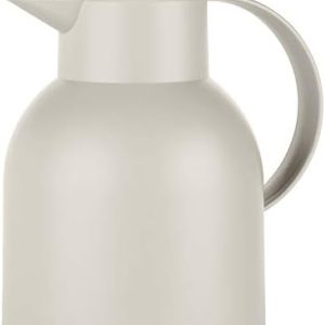 Emsa Samba Isolierkanne F40104 | 1 Liter | Quick Press Verschluss | 100% dicht | 12h heiß, 24h kalt | Puder Grau