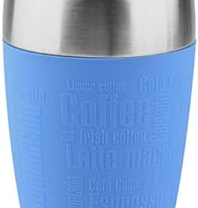 Emsa 514515 Isolier-Trinkbecher, Mobil genießen, 200 ml, Dreh- Trinkverschluss, Wasserblau, Travel Cup, 1 Stück (1er Pack)