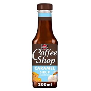 Schwartau Coffee Shop Caramel ohne Zucker, Kaffeesirup zum Verfeinern von Kaffeespezialitäten, 200ml