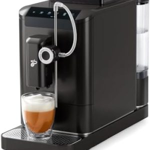 Tchibo Kaffeevollautomat Esperto2 Milk mit One-Touch Milchfunktion und 2-Tassen-Funktion für Espresso, Caffè Crema, Capuccino und Milchschaum, Granite Black