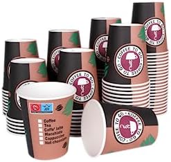 Inoverse Pappbecher 300ml, Einweg Coffee to Go Becher, Kaffee to go Becher Pappe, 12oz Trinkbecher für Tee, Kaffee, Einwegbecher, Papierbecher, Kaffeebecher to go, Kaffeetassen, Ø 90 mm, 12oz-500stk