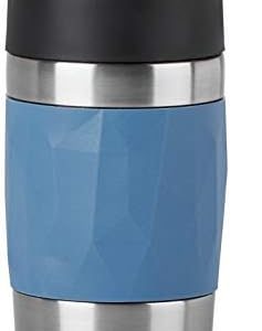 Emsa N21602 Travel Mug Compact Thermo-/Isolierbecher aus Edelstahl | 0,3 Liter | 3h heiß | 6h kalt | BPA-Frei | 100% dicht | auslaufsicher | spülmaschinengeeignet | 360°-Trinköffnung | Blau