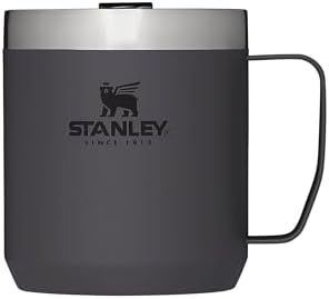 Stanley Classic Legendary Camp Mug Thermobecher 354 ml - Doppelwandiger, Vakuumisolierter Kaffeebecher To Go - BPA-Frei - Spülmaschinenfest - Paßt Unter die Meisten Kaffeevollautomaten - Charcoal