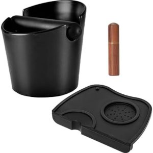 youjia Abklopfbehälter, Abschlagbehälter für Siebträgermaschin Zubehör Knock Box für Kaffeesatz Aluminium Wdt Tool Espresso Coffee Distributor