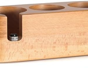 Espresso Tamperstation, Drei-in-einem natürliche massive Holz tampingstation passend für 51-54mm Tamper/Distributor und Portafilter, Espresso tamper station, passend für die meisten Kaffeezubehör