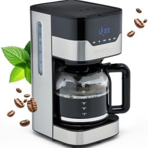 ProfiCook® Kaffeemaschine | für 12-14 Tassen Kaffee | Filterkaffeemaschine mit 3 elektrischen Aromastufen | Coffee Machine mit Sensor Touch-Bedienung & Filtereinsatz | Edelstahlgehäuse | PC-KA 1169