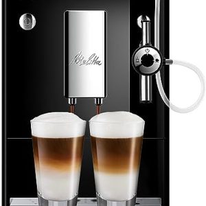 Melitta Caffeo Solo & Perfect Milk - Kaffeevollautomat - mit Milchsystem - Milchaufschäumer - 3-stufig einstellbare Kaffeestärke - Schwarz (E957-201)