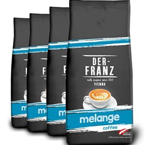 Der-Franz Melange Kaffee, ganze Bohne, 4 x 1000 g