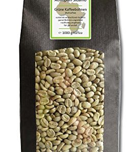 Rohkaffee - Grüner Hochland Kaffee Äthiopien Sidamo (grüne Kaffeebohnen 1000g)