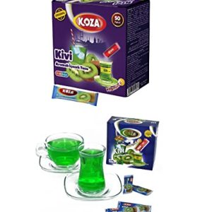 KOZA Kiwi Instant Getränkepulver Stick einzeln Verpackt 50er Pack | Pulver für Heiß oder Kalt Getränk | Türkischer Tee | Ice Tea Pulver | Eistee | Früchtetee | Cay | Teepulver