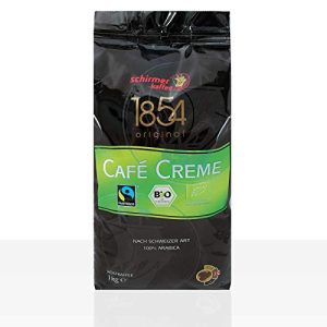 Schirmer 1854 TransFair Cafe Creme Bio Fairtrade - 1kg Kaffee-Bohne, 100% Arabica