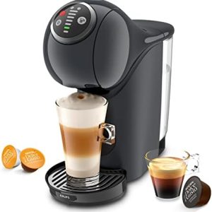 Krups KP340B NESCAFÉ Dolce Gusto Genio S Plus Kapselmaschine | Espresso Boost | Temperaturauswahl | Heiß- & Kaltgetränke |15 bar Pumpendruck | 0,8l Wassertank | 1500 Watt | Farbe Cosmic Grey