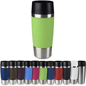 Emsa 513548 Travel Mug Classic | 360 ml | Thermobecher | Isolierbecher | hält 4h heiß/ 8h kalt | 100 Prozent dicht | auslaufsicher | Quick-Press-Verschluss | 360°-Trinköffnung | 1 Stück