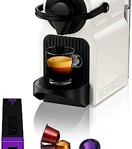 Nespresso Krups Inissia XN1001 Kapselmaschine | kurze Aufheizzeit | kompaktes Format | Kaffeemenge einstellbar | Direktwahltaste | automatischer Kapselauswurf | 0.7 L | 34.2 x 19.1 x 32.7 cm | Weiß