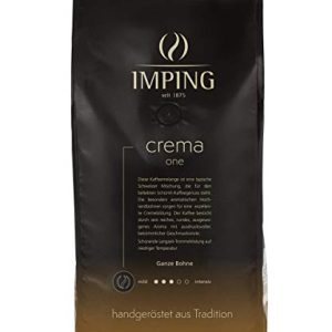 Crema One Schümli Kaffee Geröstete Kaffeebohnen 1kg - Stärke 3/5 - Schweizer Mischung Ganze Bohnen 70% Arabica 30% Robusta - Schuemli Bohnenkaffee handgeröstet aus deutscher Traditionsrösterei