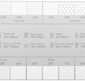 Praktisches Kaffeezubehör, Umwandlungskarte, Kaffee-Messwerkzeug, Kaffee-Referenzkarte, Edelstahlmaterial, Kaffeeliebhaber-Werkzeug