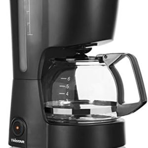 Tristar Kaffeemaschine mit 600 ML Fassungsvermögen - ideal für Campings geeignet [für bis zu 6 Tassen, mit automatischer Abschaltfunktion und Wasserstandsanzeige], CM-1246, Schwarz