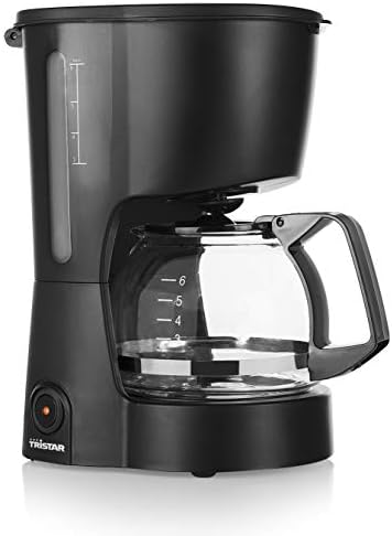 Tristar Kaffeemaschine mit 600 ML Fassungsvermögen - ideal für Campings geeignet [für bis zu 6 Tassen, mit automatischer Abschaltfunktion und Wasserstandsanzeige], CM-1246, Schwarz