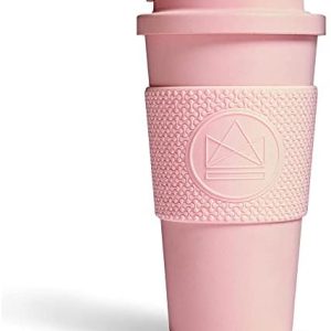 Neon Kactus Pink Flamingo Mehrweg Thermo Kaffeebecher, Doppelwandig & Auslaufsicher, Thermobecher mit Schraub-Deckel, lebensmittelechte Silikondichtung und -Hülle, Isolierter Kaffeebecher To Go, 475ml