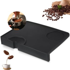 Magiho Tampermatte, Silikon Tamping Matte, Tischkantenschutz und Einkerbung für den Siebträger, Tamper Matte Ideales Siebträger Kaffeezubehör für Kitchen Bar Café