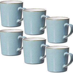 Ritzenhoff & Breker Kaffeebecher-Set Visby, 6-teilig, je 400 ml, Hellblau, Steinzeug, 277265