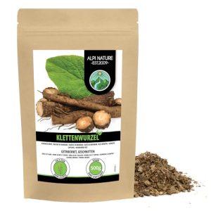 Klettenwurzel geschnitten (500g), Klettenwurzeltee getrocknet, Klettenwurzel Tee 100% naturrein, ohne Zusätze