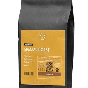 KING'S COFFEE - SPECIAL ROAST - Premium Barista Espressobohnen - feinster Arabica-Robusta Blend - kleine Chargen-Röstung aus Italien - ganze Kaffee-Bohnen für Vollautomaten & Siebträger - 1kg