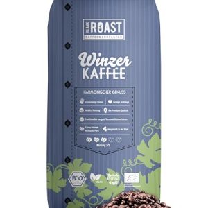 Blank Roast - BIO Winzer Kaffee 1000g - schonend mit Pfälzer Rebholz geröstet - ganze Kaffee-Bohnen aus Peru - 100% Arabica Röstung - schokoladig & nussig - säurearm