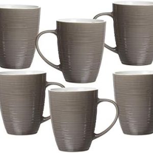 Ritzenhoff & Breker Kaffeebecher-Set Suomi, 6-teilig, je 310 ml, Taupe, Porzellan