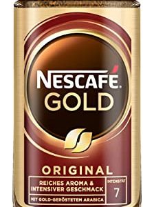 NESCAFÉ GOLD Original, löslicher Bohnenkaffee, Instant-Kaffee aus erlesenen Kaffeebohnen, koffeinhaltig, 1er Pack (1 x 100g)