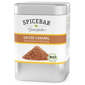 Spicebar Salted Caramel Gewürz - 130 Gramm - Echter, intensiver Karamellgeschmack in Premium Bio Qualität - für Desserts, Porridge, Pancakes, Kaffee und mehr