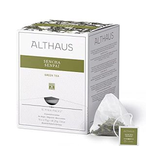 Althaus Tee SENCHA SENPAI (vorher SENCHA SUPREME) ⋅ Grüner Tee im Pyramidenbeutel PYRA PACK ⋅ Naturbelassener japanischer grüner Tee ⋅ 15 x 2,75g