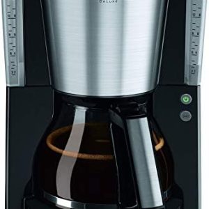 Melitta Look DeLuxe - Filterkaffeemaschine - mit Glaskanne - Tropfstopp - 10 Tassen - Schwarz (1011-06)