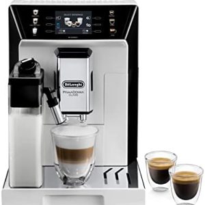 De'Longhi PrimaDonna Class ECAM 550.65.W Kaffeevollautomat mit LatteCrema Milchsystem, Cappuccino und Espresso auf Knopfdruck, 3,5 Zoll TFT Farbdisplay und App-Steuerung, weiß