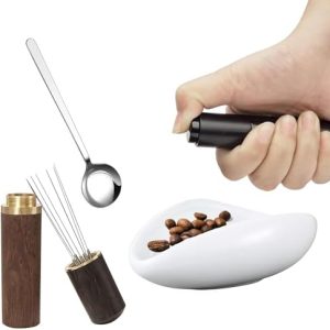 STFALI WTD Barista-Zubehörset 4 Stück, Keramik-Kaffeebohnen-Dosierbecher & RDT Sprühflasche – ideal für Espresso-Liebhaber, Robustes und Vielseitiges Kaffee-Accessoire für Genießer und Profis.