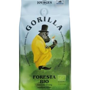 Joerges Gorilla Foresta Kaffee 1x 1000g geröstete ganze Bohnen | Qualitäts-Kaffee Arabica Blend Ganze Bohne | Siebträger Vollautomat | Espresso-Kaffee