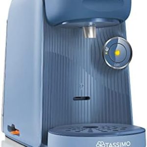 Bosch Tassimo finesse Kapselmaschine TAS16B5, über 70 Getränke, intensiverer Kaffee auf Kopfdruck, Abschaltautomatik, perfekt dosiert, platzsparend, 1400 W, lupinenblau