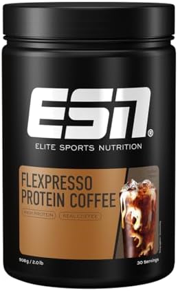 ESN Flexpresso Protein Coffee, Coffee, 908 g, Cremiger Protein-Kaffee mit bis zu 22 g Protein pro Portion, geprüfte Qualität - made in Germany