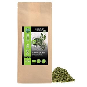 BIO Moringa (250g), Moringa Blätter Bio getrocknet, Moringatee aus kontrolliert biologischem Anbau, Bio Moringablätter geschnitten, 100% natürlich, Moringa Tee ohne Zusätze