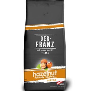 Der-Franz Kaffee, aromatisiert mit Haselnuss, Arabica und Robusta Kaffeebohnen, 1000 g