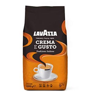 Lavazza, Crema e Gusto Tradizione Italiana, Geröstete Kaffeebohnen, mit Würzigen Aromatischen Noten, Ideal für einen Espresso, Arabica und Robusta Kaffeebohnen, 1 kg Packung